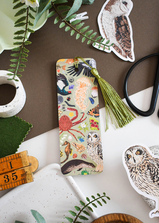 Green British Wildlife Bookmark