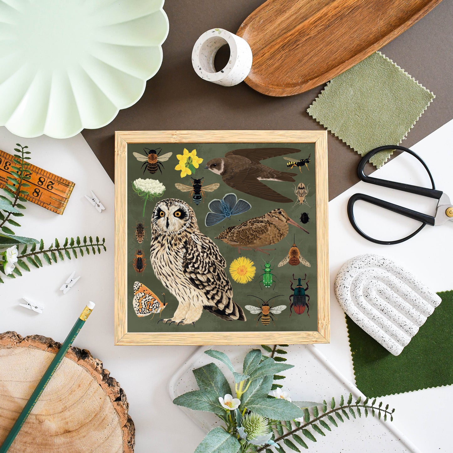 Maritimer Soft Cliff Wildlife Druck