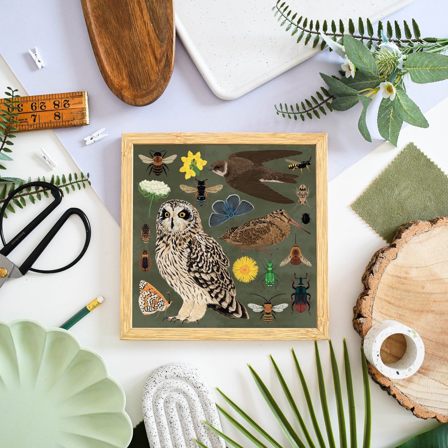 Maritimer Soft Cliff Wildlife Druck