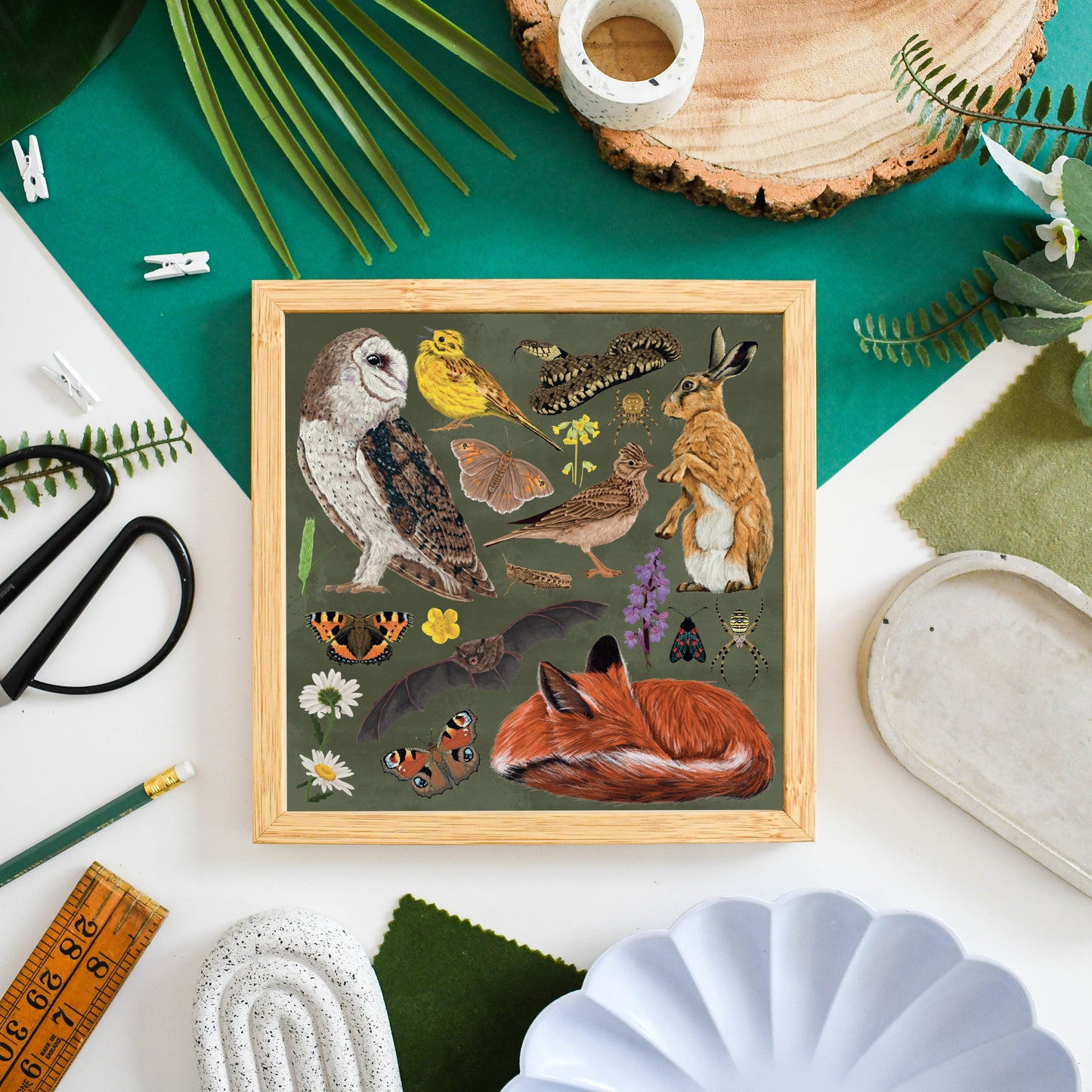 Grassland Wildlife Print