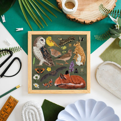 Grassland Wildlife Print
