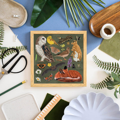 Grassland Wildlife Print
