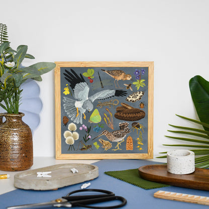 Blanket Bog Wildlife Print