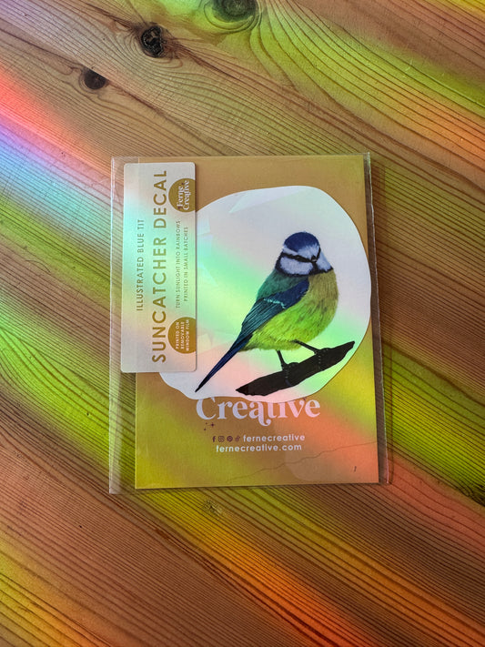 Blue Tit Suncatcher Window Decal