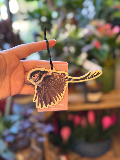 Long-tailed Tit Wooden Hanging Decoration