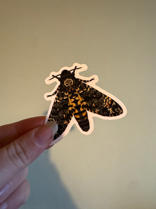 Deaths Head Hawk-moth Vinyl Sticker