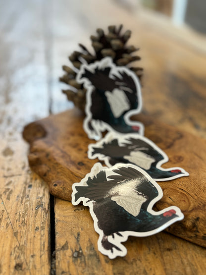 Black Grouse vinyl sticker