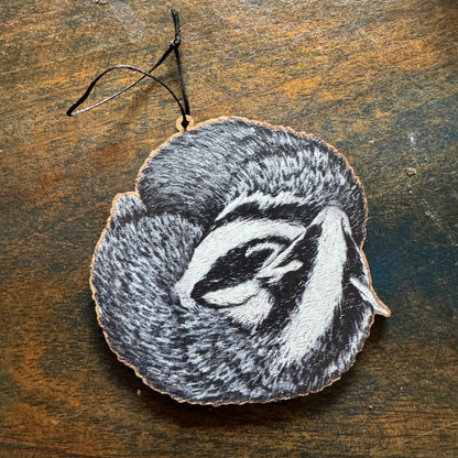 Sustainable Birch Plywood Badger Decoration