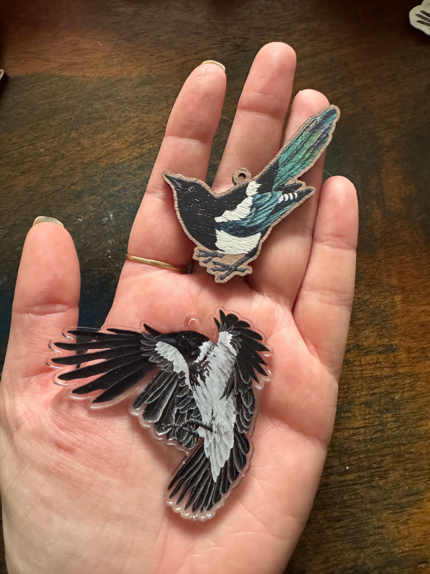 Seconds Hooded Crow & Magpie loose charms