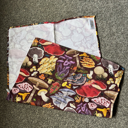 British Fungi Tea Towel with Hanging Loop