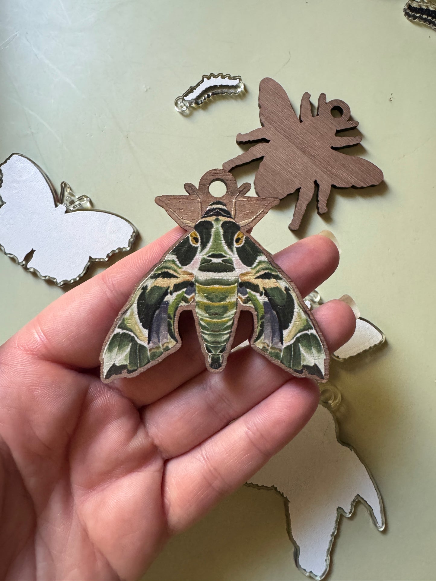 Seconds Crow, Magpie, Kingfisher, Butterfly, Moth & Bee loose charms