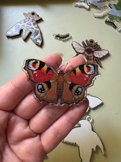 Seconds Crow, Magpie, Kingfisher, Butterfly, Moth & Bee loose charms