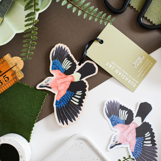 Jay wooden decorations