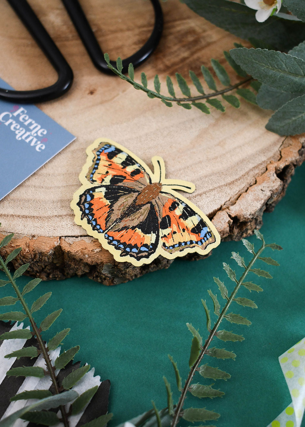 Butterfly Iron-On Patch Set – Comma, Peacock & Small Tortoiseshell Woven Patches