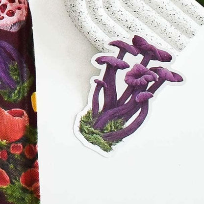Amethyst Deceiver Fungi Mushroom Vinyl Sticker | Nature Stickers for Laptop Water Bottle | Eco-Friendly Decor & Gift