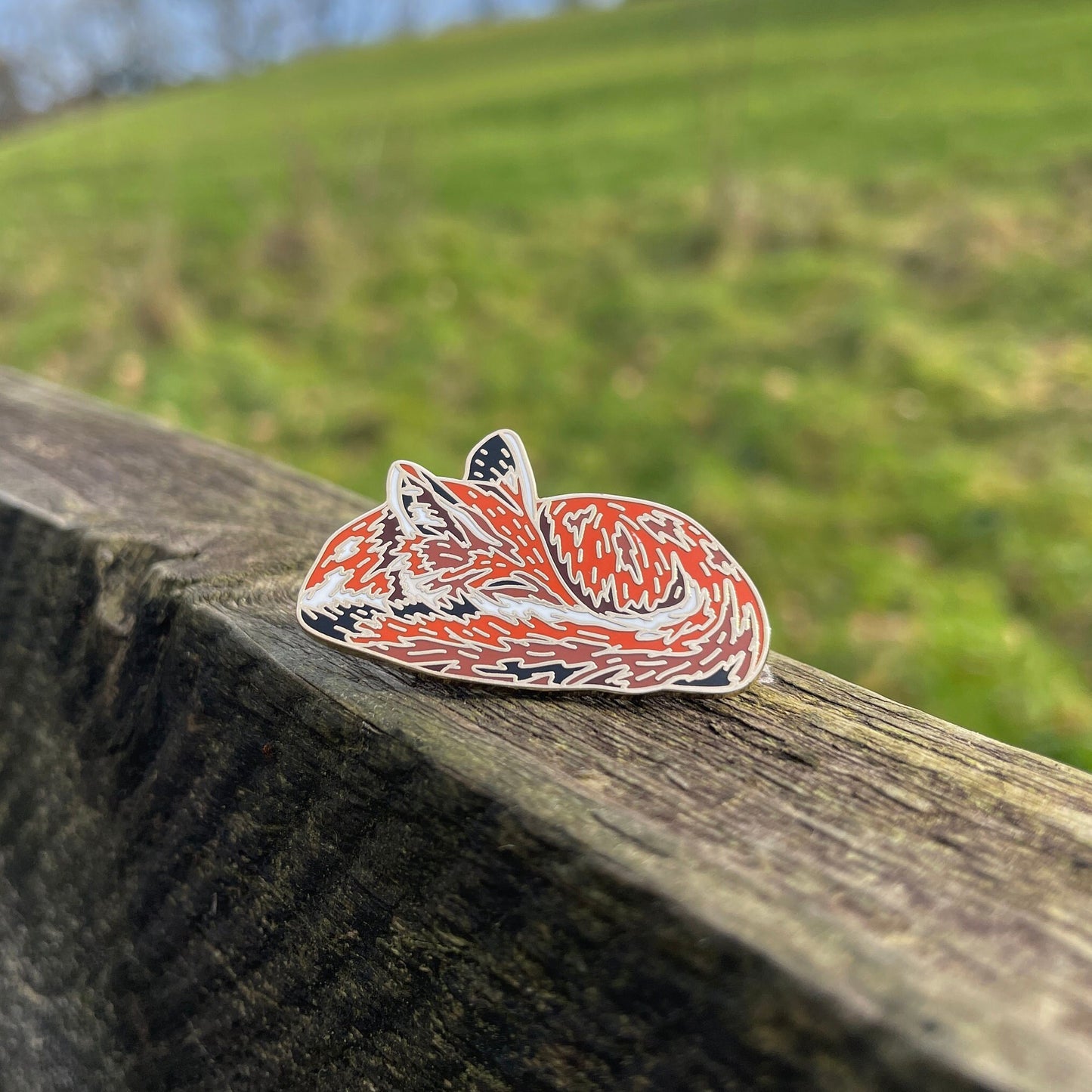 Fox Enamel Pin, Red Fox, Woodland Animals, Hard enamel pin, Animal Lover Gift, Lapel pin, Animal pin broach, Nature Illustration, Fox Gift