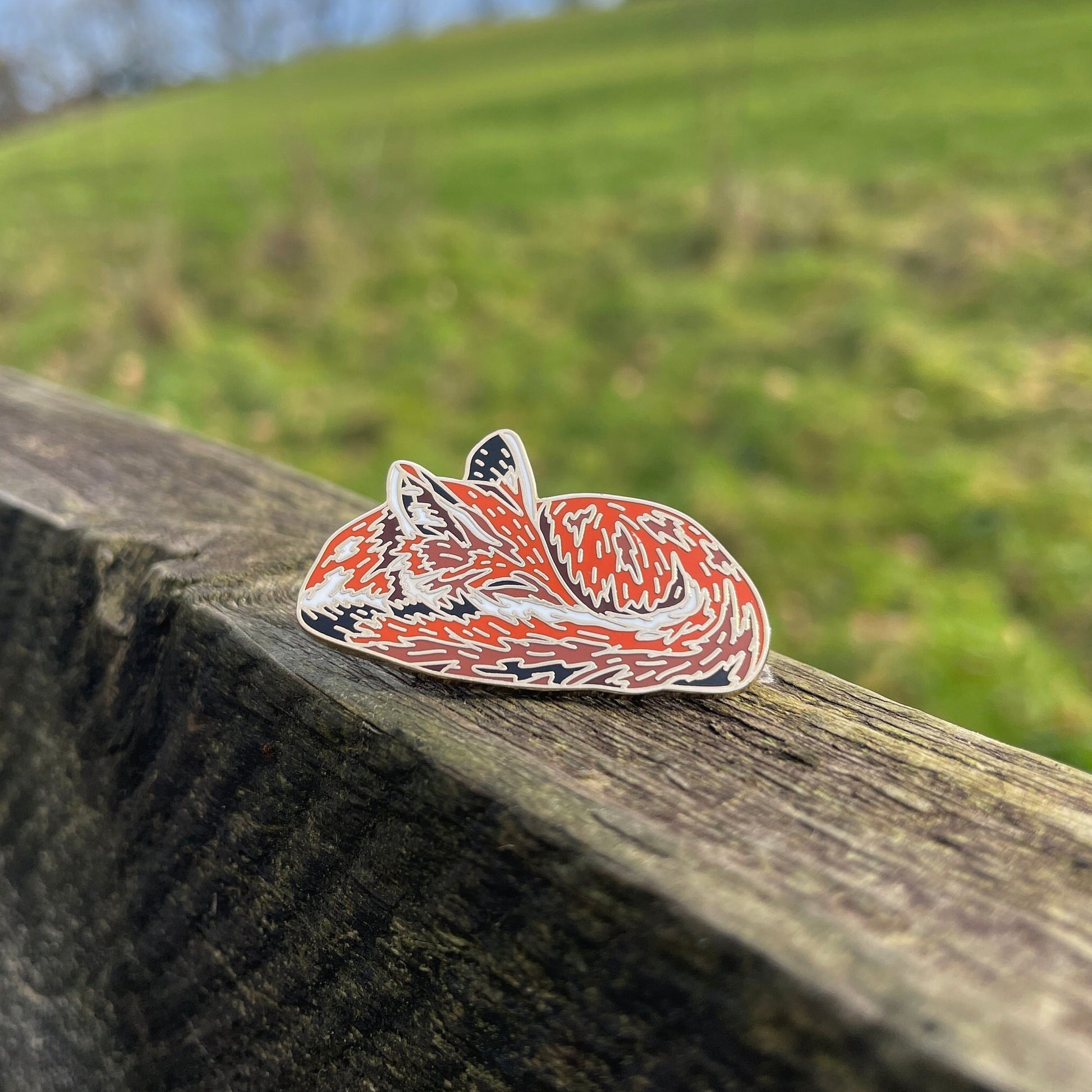 Fox Enamel Pin, Red Fox, Woodland Animals, Hard enamel pin, Animal Lover Gift, Lapel pin, Animal pin broach, Nature Illustration, Fox Gift