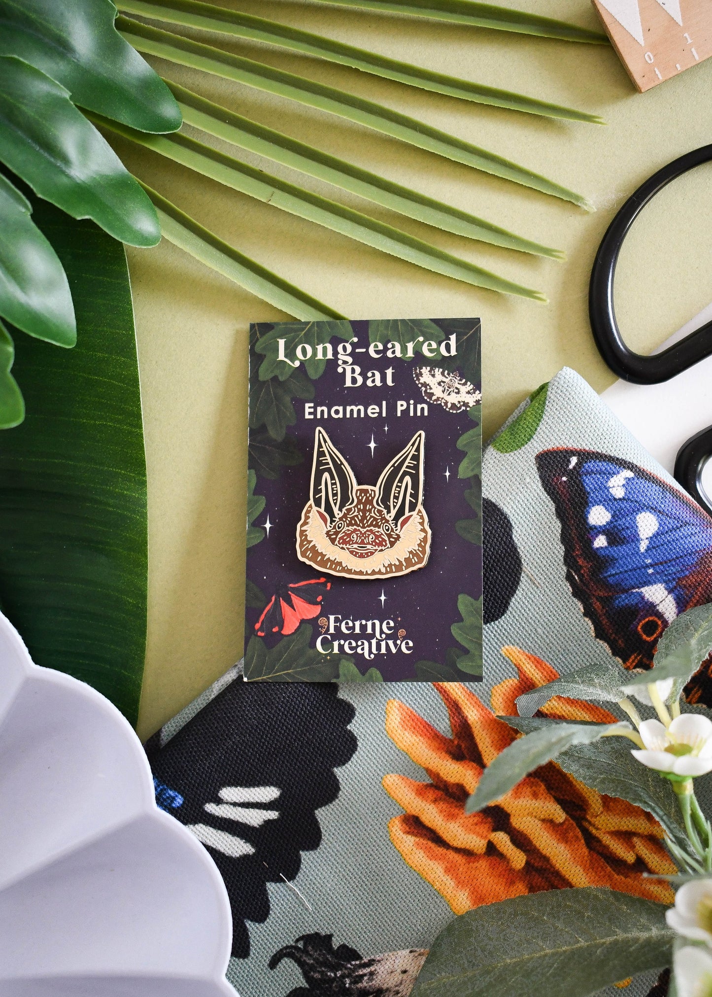 Long-eared Bat Hard Enamel Pin